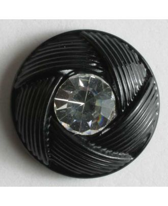 rhinestone button - Size: 13mm - Color: black - Art.No. 330605