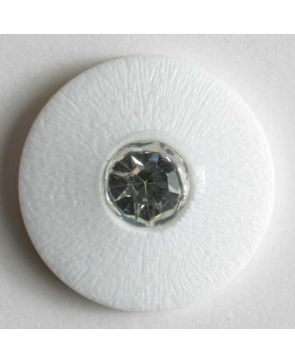 rhinestone button - Size: 14mm - Color: white - Art.No. 340732