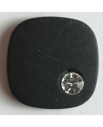 rhinestone button - Size: 14mm - Color: black - Art.No. 340736