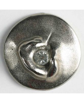 nylon button with rhinestones - Size: 20mm - Color: antique silver - Art.-Nr.: 380124