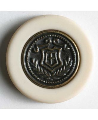 polyamide button - Size: 23mm - Color: beige - Art.No. 330313