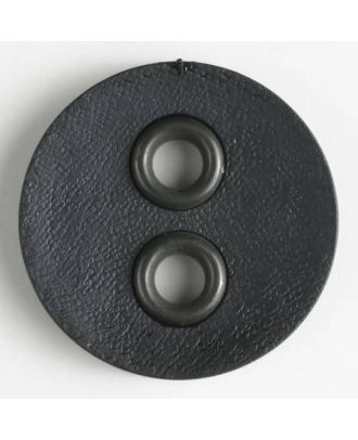plastic button with metal holes - Size: 32mm - Color: black - Art.No. 400079