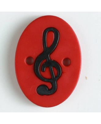 two part button with holes - Size: 25mm - Color: red - Art.No. 330826