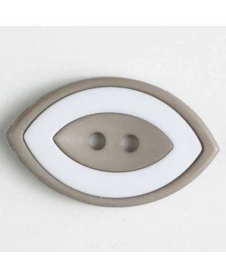 fashion button  oval - Size: 38mm - Color: beige - Art.No. 400219