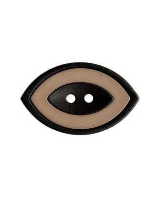 polyamide button oval-shaped two parts with 2 holes - Size: 28mm - Color: brown - Art.No.: 383100