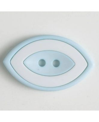 fashion button  oval - Size: 38mm - Color: blue - Art.No. 400220