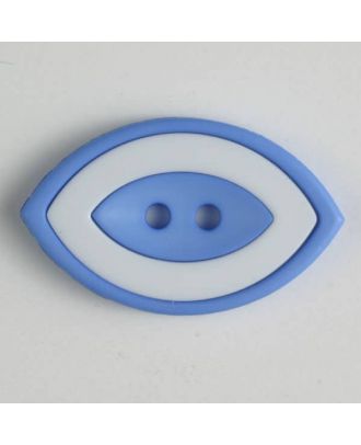 fashion button  oval - Size: 38mm - Color: blue - Art.No. 400221
