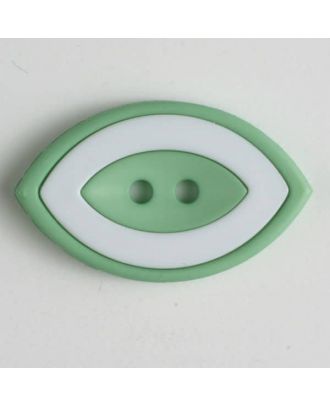 fashion button  oval - Size: 38mm - Color: green - Art.No. 400223