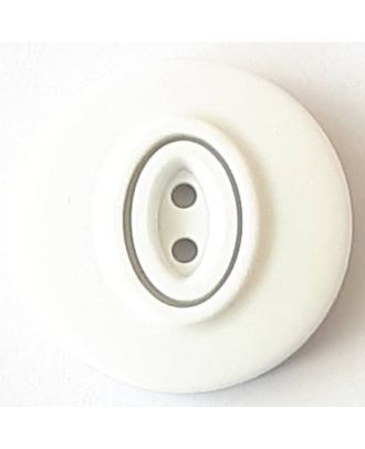 polyamide button with 2 holes - Size: 25mm - Color: white  - Art.No. 370797