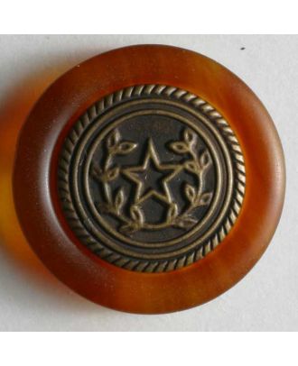 polyamide button - Size: 20mm - Color: brown - Art.No. 310189
