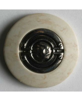 polyamide button - Size: 18mm - Color: beige - Art.No. 280736