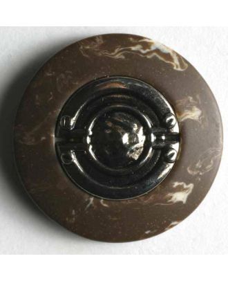 polyamide button - Size: 18mm - Color: brown - Art.No. 280737