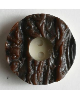 polyester button - Size: 11mm - Color: brown - Art.No. 180981