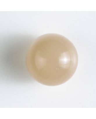 ball polyester button with a flat shank - Size: 14mm - Color: beige - Art.No. 221824