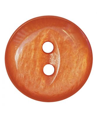 polyester button round shape with shiny surface and 2 holes - Size: 13mm - Color: terrakotta - Art.No.: 247802