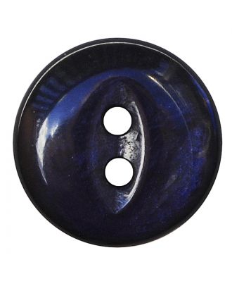 polyester button round shape with shiny surface and 2 holes - Size: 13mm - Color: dunkelblau - Art.No.: 247804