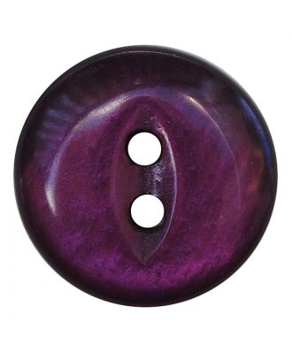 polyester button round shape with shiny surface and 2 holes - Size: 13mm - Color: lila - Art.No.: 247805