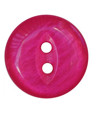 polyester button round shape with shiny surface and 2 holes - Size: 13mm - Color: pink - Art.No.: 247808