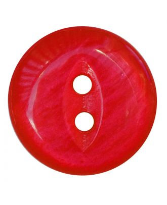 polyester button round shape with shiny surface and 2 holes - Size: 13mm - Color: rot - Art.No.: 247810