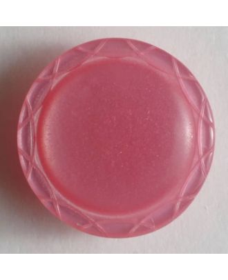 polyester button - Size: 15mm - Color: pink - Art.No. 230612