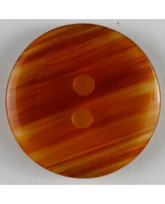 Amber coloured button - Size: 14mm - Color: brown - Art.No. 190017