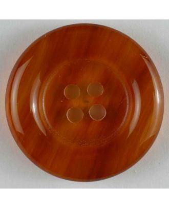 Amber coloured button - Size: 23mm - Color: brown - Art.No. 260425