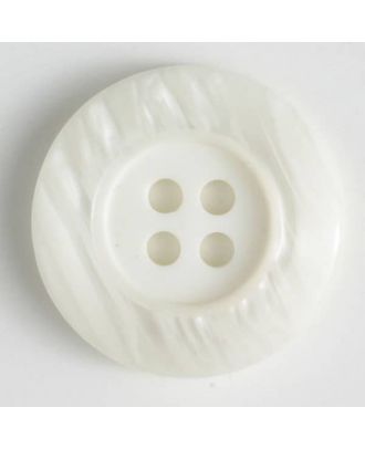 fashion button - Size: 20mm - Color: white - Art.-Nr.: 330633