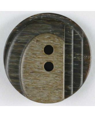 polyester button - Size: 15mm - Color: brown - Art.No. 220011