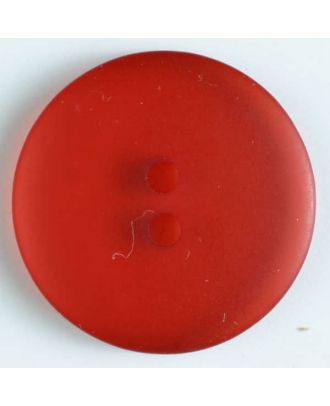 transparent polyester button - Size: 23mm - Color: red - Art.No. 330842