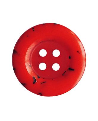 polyester button round shape, shiny surface with black mosaic stones and 4 holes - Size: 18mm - Color: rot - Art.No.: 316009