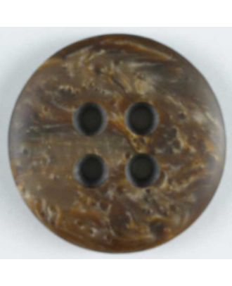 polyester button - Size: 20mm - Color: brown - Art.No. 250749