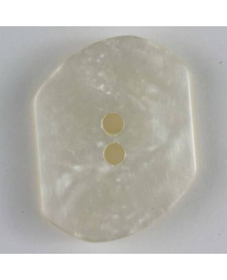 polyester button - Size: 14mm - Color: white - Art.No. 211272