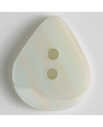 polyester button with holes - Size: 15mm - Color: white - Art.No. 270798