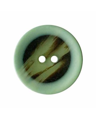 polyester button round shape transparent with graffiti pattern and 2 holes - Size: 23mm - Color: light green - Art.No.: 347002