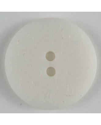 polyester button - Size: 23mm - Color: white - Art.No. 300533