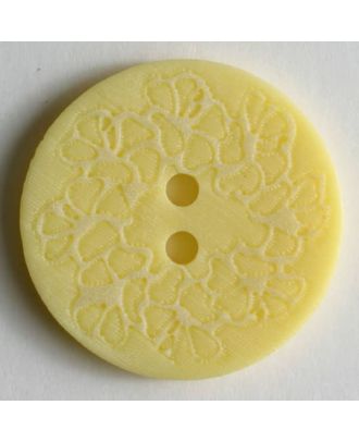 polyester button - Size: 18mm - Color: yellow - Art.No. 251218