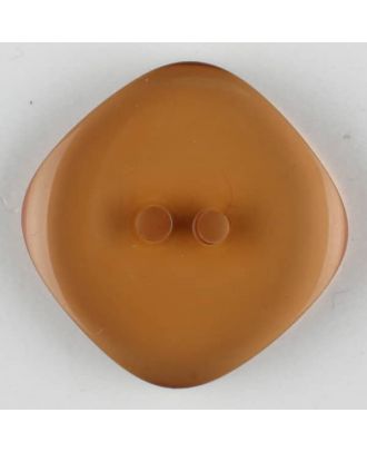 polyester button, 2 holes - Size: 15mm - Color: brown - Art.-Nr.: 273701