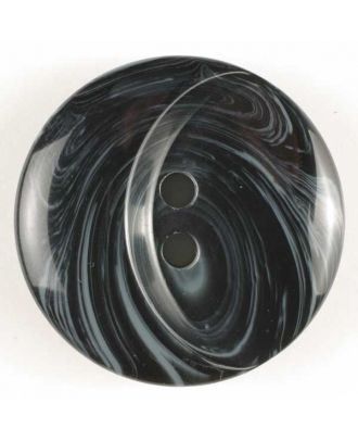 polyester button - Size: 28mm - Color: black - Art.No. 330382