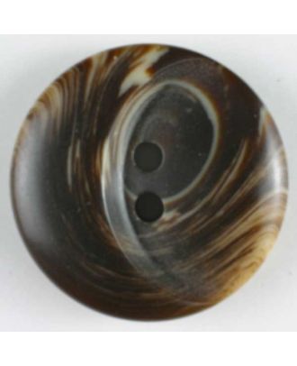 polyester button - Size: 28mm - Color: brown - Art.No. 330384