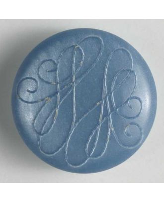 polyester button - Size: 15mm - Color: blue - Art.No. 231376