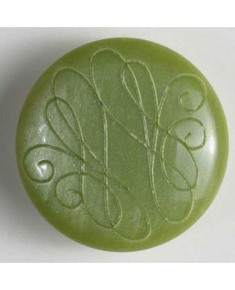polyester button - Size: 18mm - Color: green - Art.No. 251237