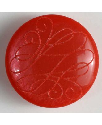 polyester button - Size: 15mm - Color: red - Art.No. 231378