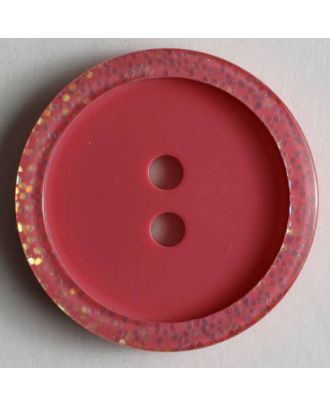 polyester button - Size: 15mm - Color: pink - Art.No. 231402