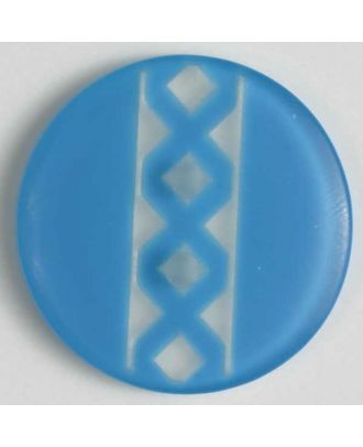 polyester button - Size: 23mm - Color: blue - Art.No. 300592