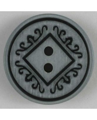 polyester button - Size: 23mm - Color: grey - Art.No. 300594