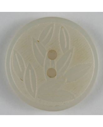 polyester button - Size: 23mm - Color: white - Art.No. 300620