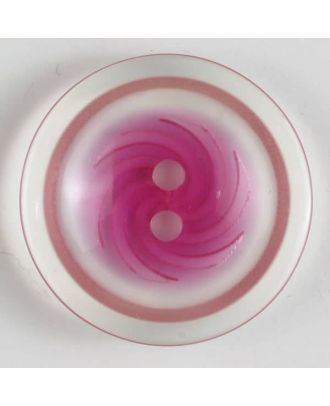 plastic button with 2 holes - Size: 19mm - Color: pink - Art.No. 260879