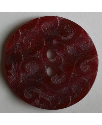 polyester button - Size: 28mm - Color: red - Art.No. 330462