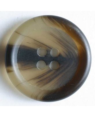polyester button - Size: 20mm - Color: brown - Art.No. 231484