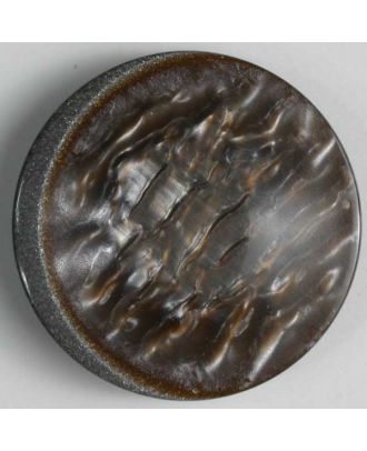 polyester button - Size: 23mm - Color: brown - Art.No. 300819